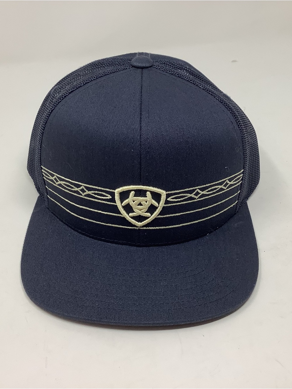 Ariat Logo Stitch Navy Trucker Hat